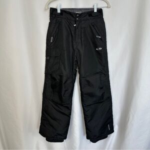 Champion Snowboard Ski Snow Pants Boys Girl Medium 8/10 Adjustable‎ Waist Black